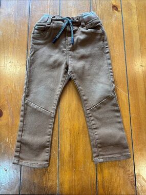 OBAIBI  Boys Brown Pull-On Stretch Pants Size 23 Months